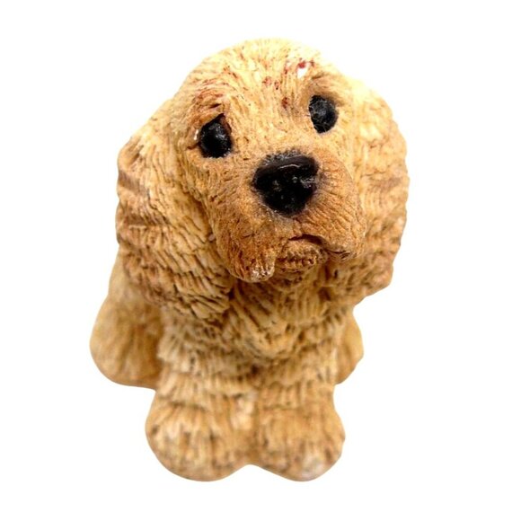 Small Tan Resin Cocker Spaniel Dog Figurine Collectible Vintage - Picture 2 of 4